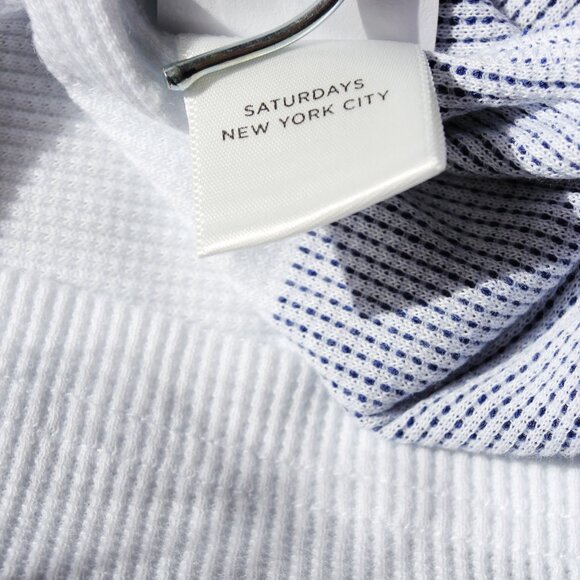 BNWT SS19 SATURDAYS NEW YORK CITY STRIPE POLO M - Picture 13 of 15